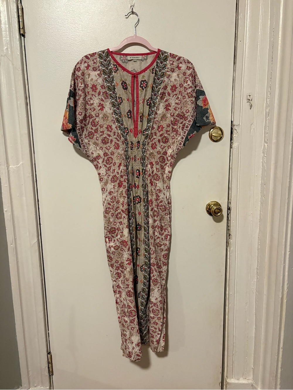 D' Ascoli cotton kaftan dress women’s med